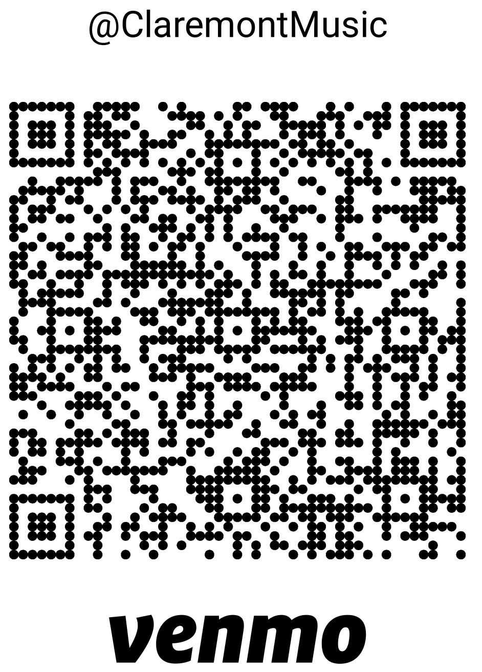 Claremont Music Club Venmo QR code